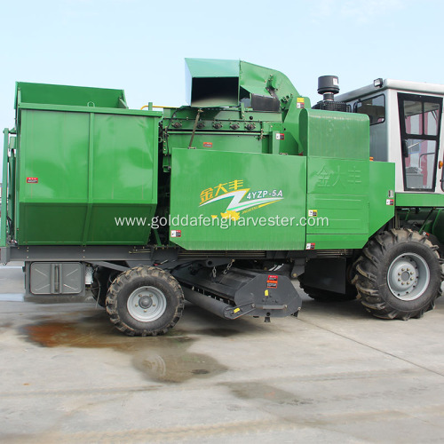 Self-propelled corn combine picker